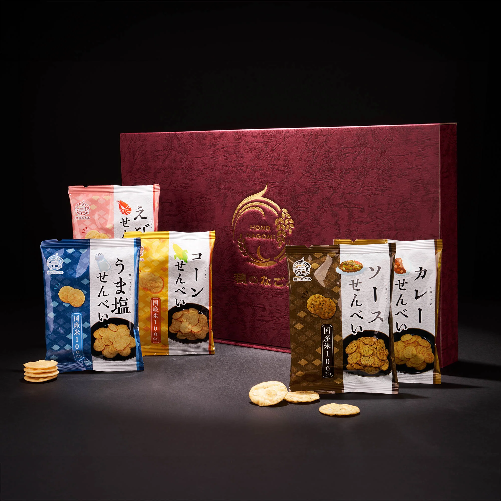 Artisan Rice Cracker Assortment (12 Bags, 5 Flavors)