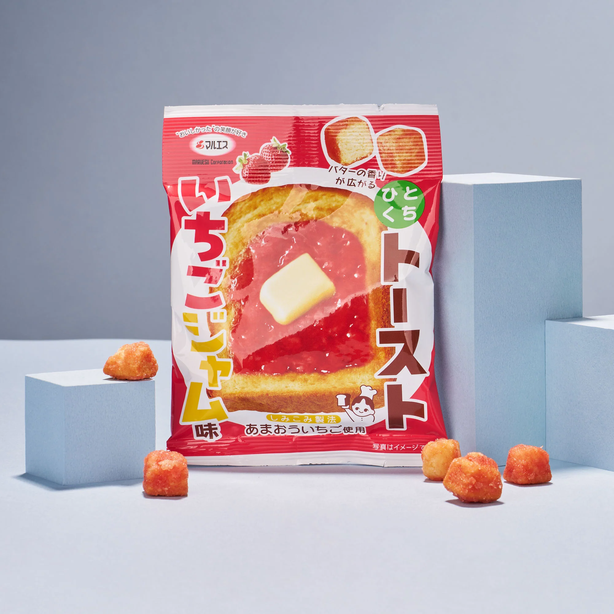 Hitokuchi Snack Strawberry Jam Toast (1 Bag)