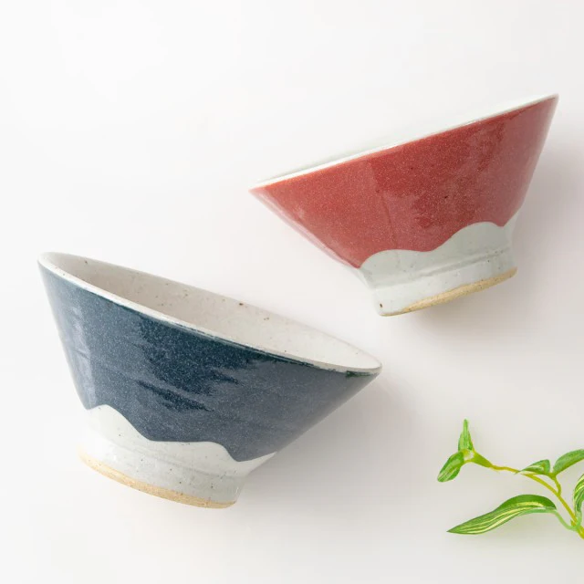 Ceramic Mt. Fuji Rice Bowl Gift Pair - Image 2