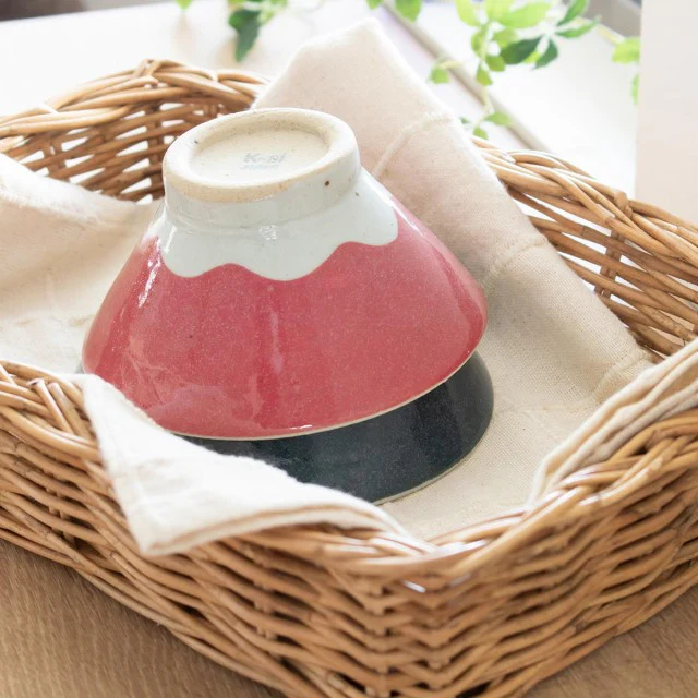 Ceramic Mt. Fuji Rice Bowl Gift Pair - Image 7