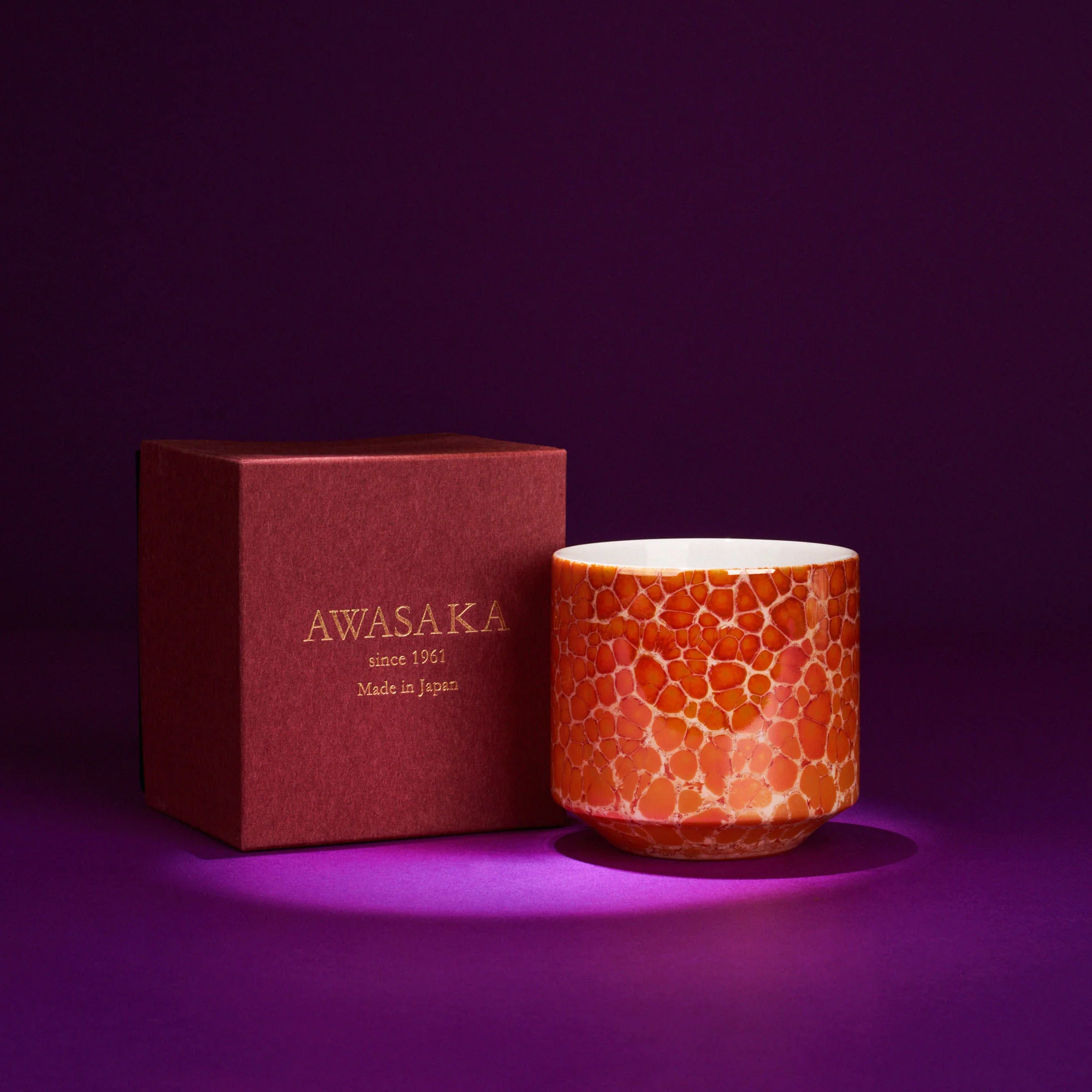Champagne Red Luster Porcelain Cup