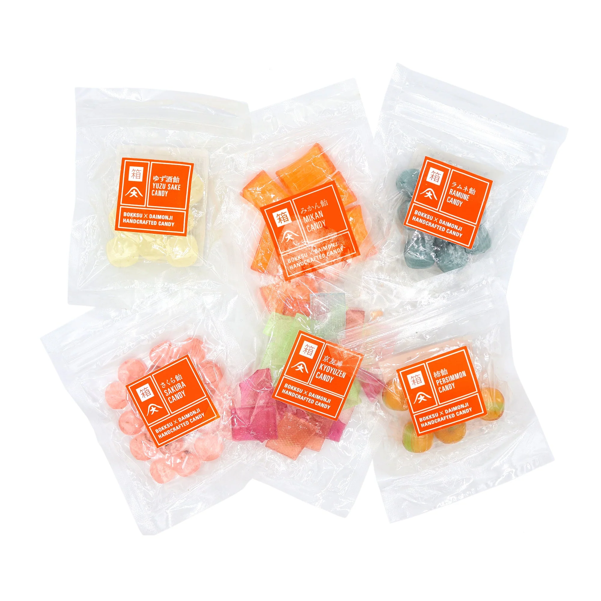 Daimonji Ame Honpo Handmade Candy Gift Box (12 Bags, 6 Flavors) - Image 3