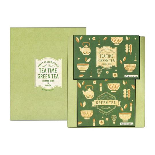 Green Tea Candle and Incense Gift Box - Image 3