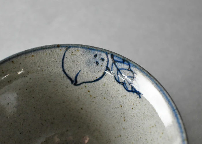 Hasami Ware Painted Peach Bowl - Image 7