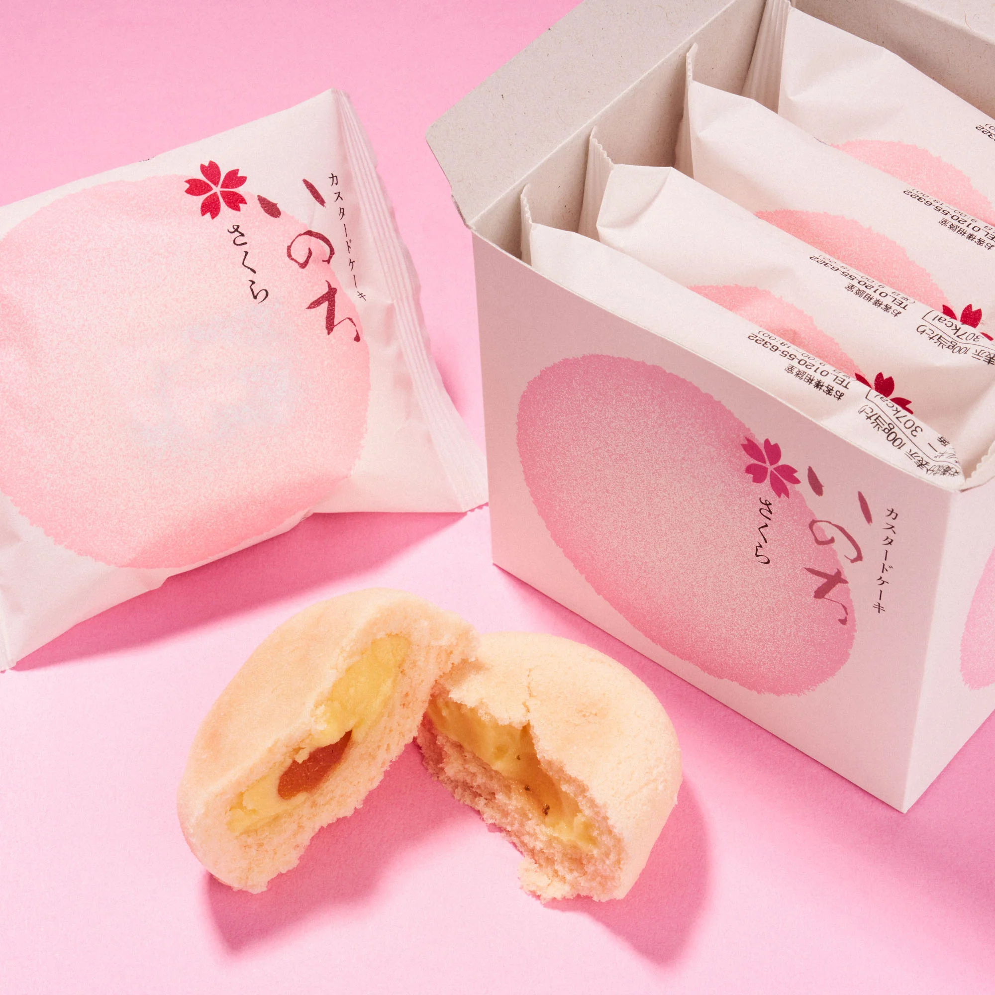 Inochi Fluffy Sakura Cream Cake (4 pieces) - Image 2