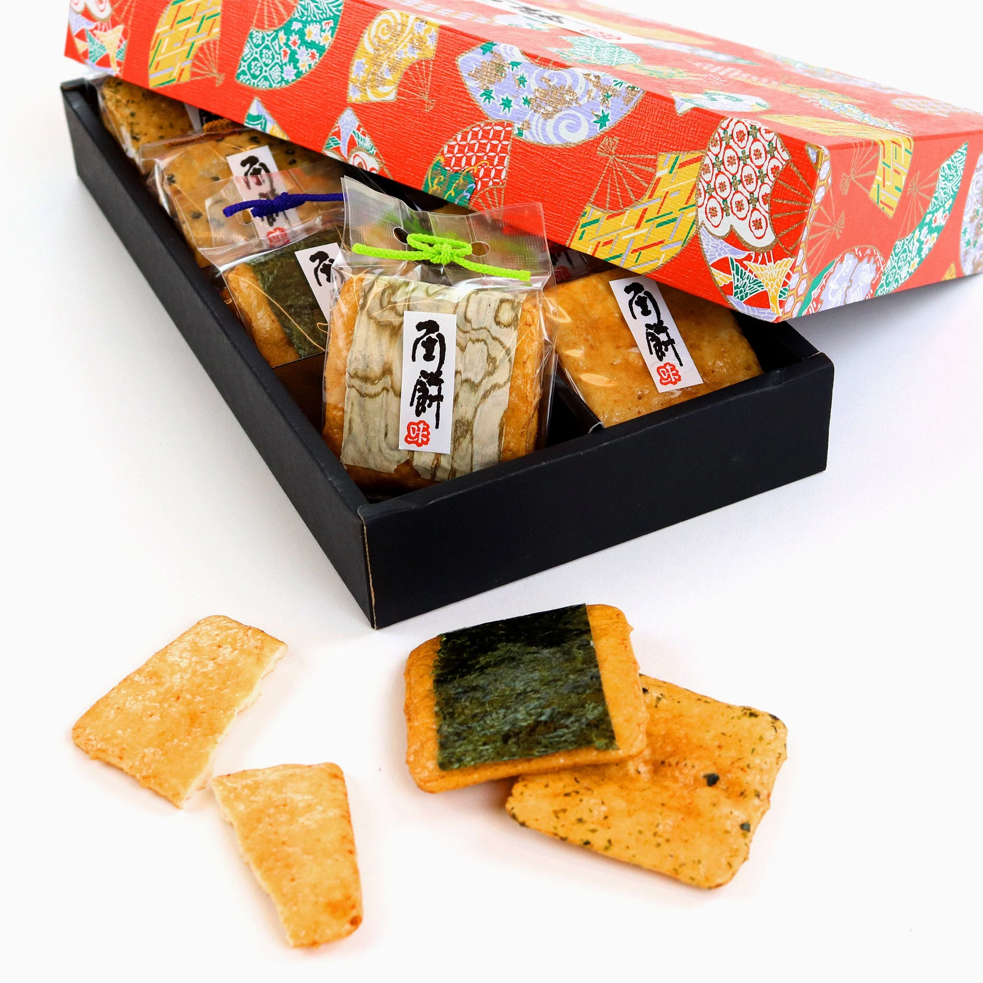 Senbei Lab Gift Box: Deluxe Rice Crackers (24 Pieces, 8 Flavors) - Image 3
