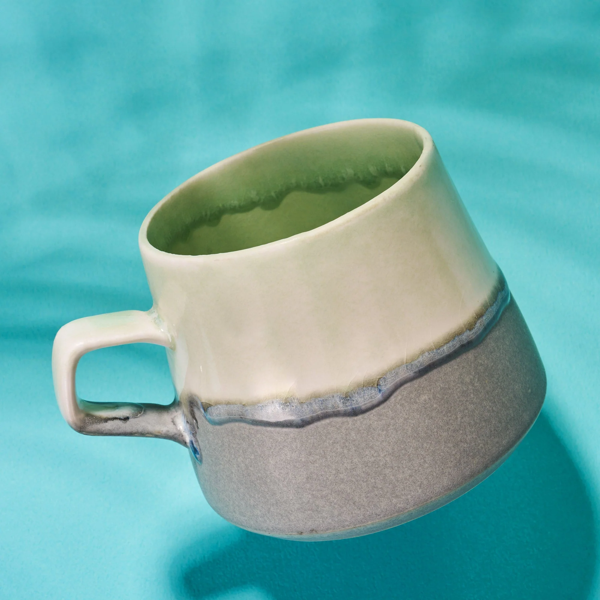 Pastel Jellé Square Mug (Green × Gray) - Image 3