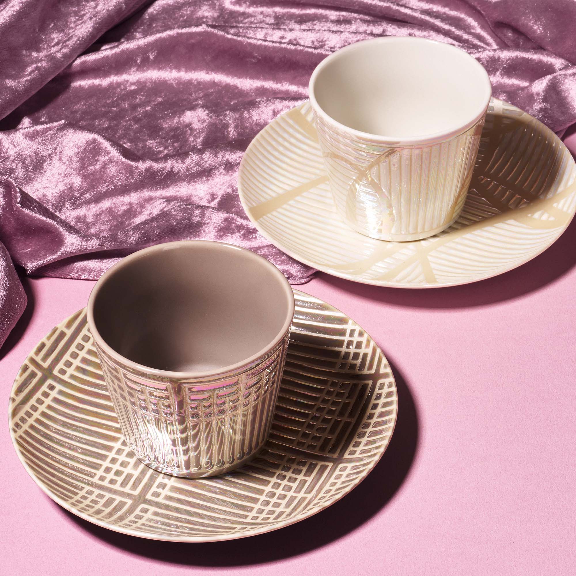 SYOJI Pearl-glazed Plate and Cup Set - Image 2