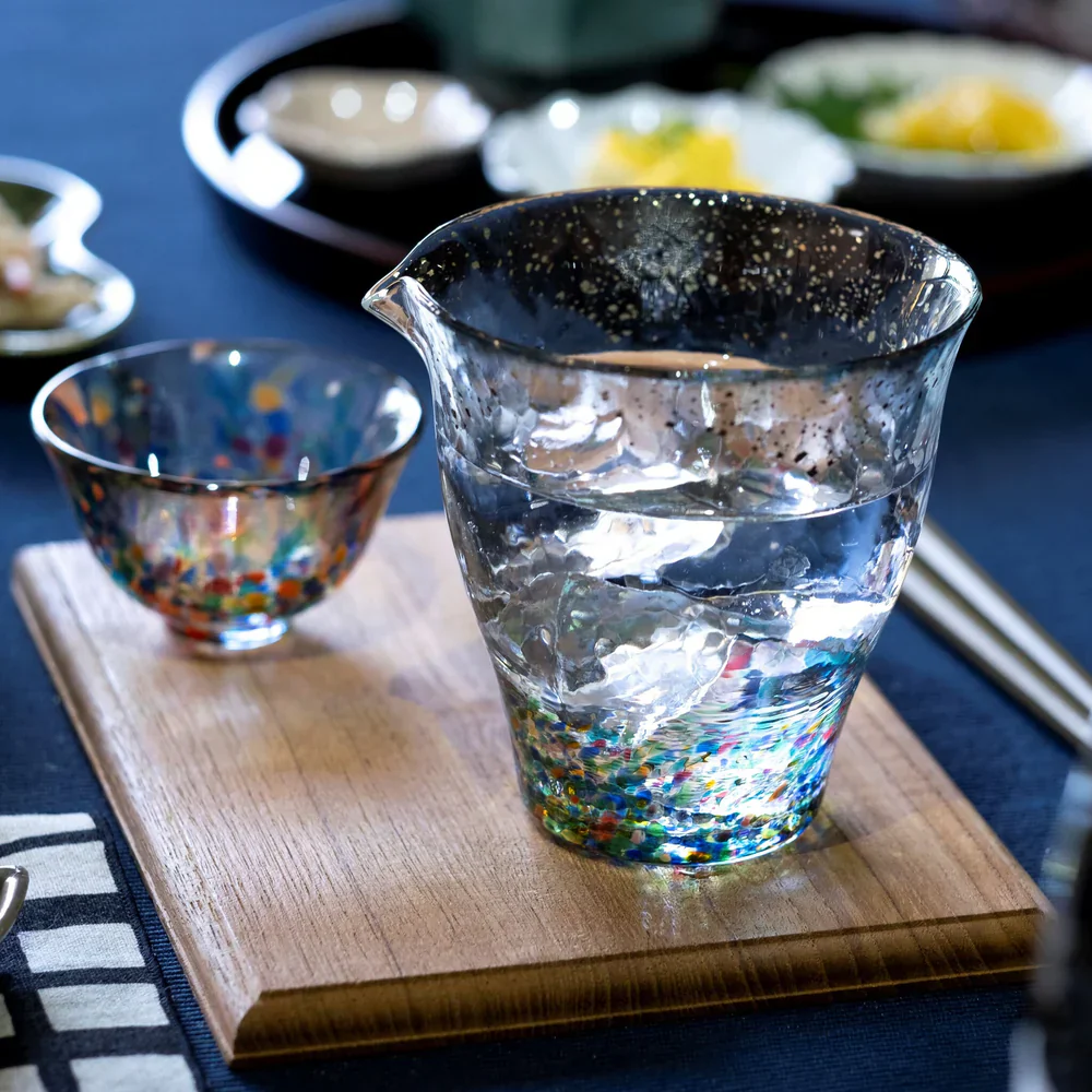 Tsugaru Biidoro Festival Blue Sake Carafe - Image 3