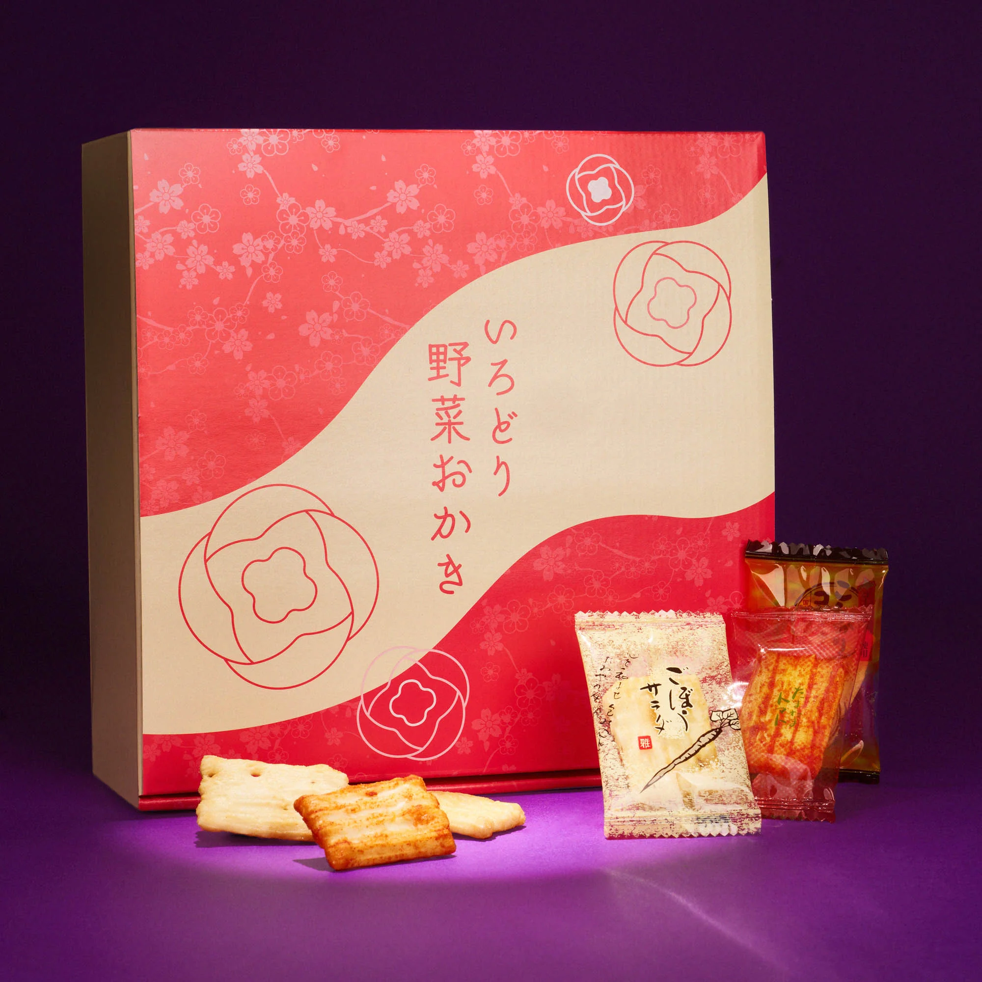 Vegetable Okaki Rice Cracker Gift Box (1 Box, 5 Flavors)